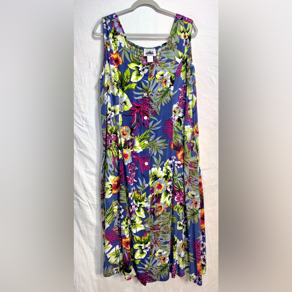 Metropolitan Vibrant Tropical Floral Maxi sundress Women’s 2X